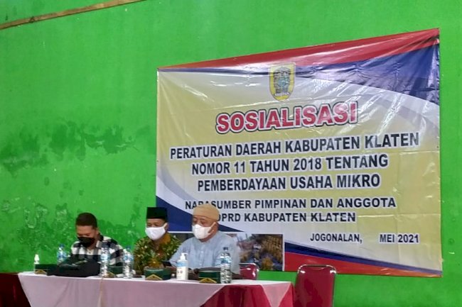 SOSIALISASI PERDA KAB. KLATEN NO 11 TAHUN 2018 TENTANG PEMBERDAYAAN USAHA MIKRO DI DESA PAKAHAN JOGONALAN
