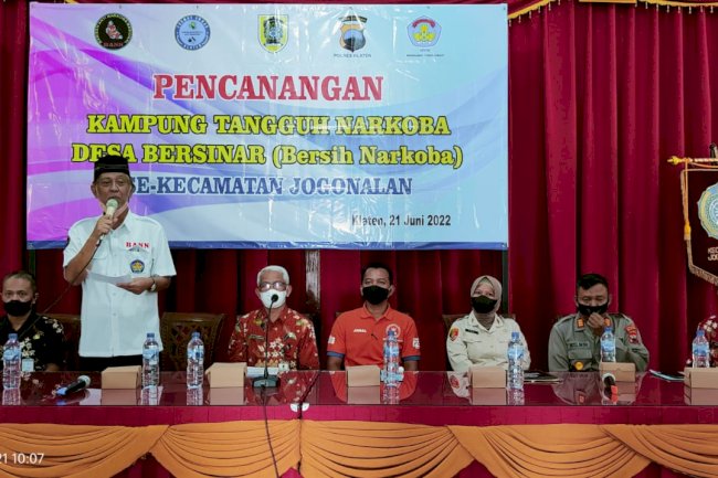 PENCANANGAN KAMPUNG TANGGUH NARKOBA DESA BERSINAR (Bersih Narkotika) SE KECAMATAN JOGONALAN