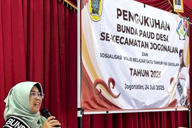 Pengukuhan Bunda PAUD 18 Desa se-Kecamatan Jogonalan: Komitmen Bersama Mewujudkan Generasi Emas