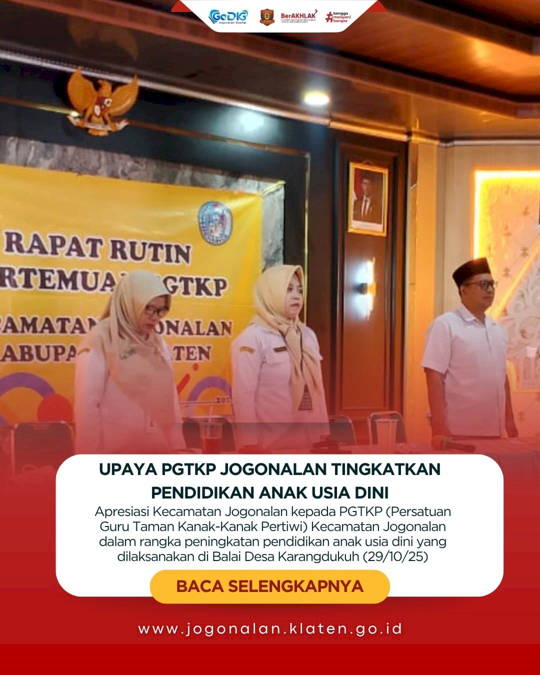 PGTKP Jogonalan Terus Tingkatkan Mutu Pendidikan Anak Usia Dini