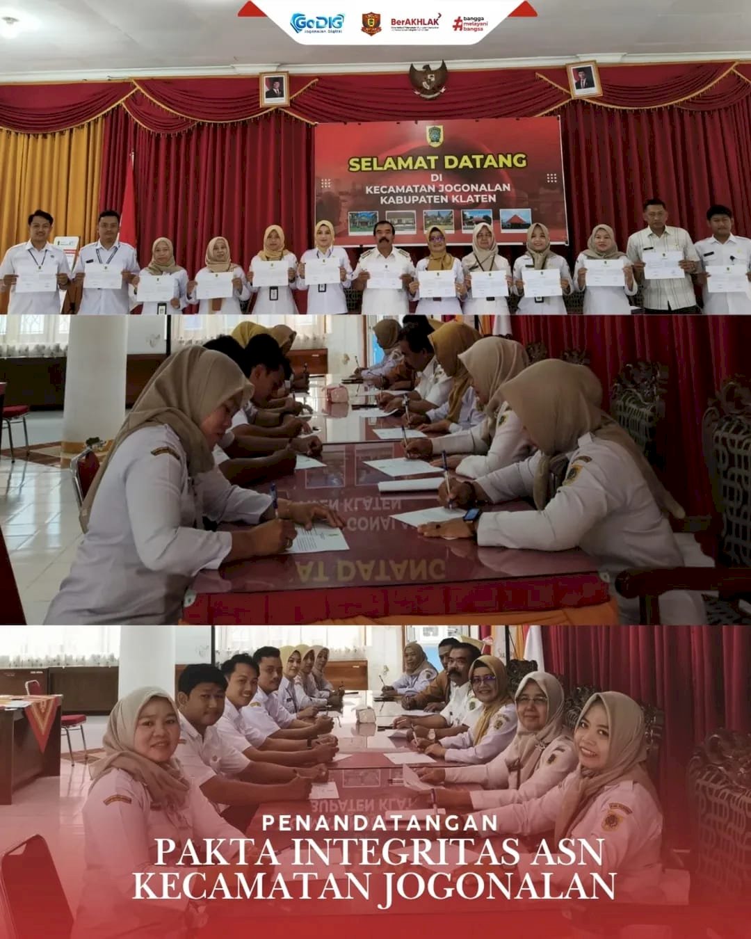 Penandatangan Pakta Integritas ASN Kecamatan Jogonalan